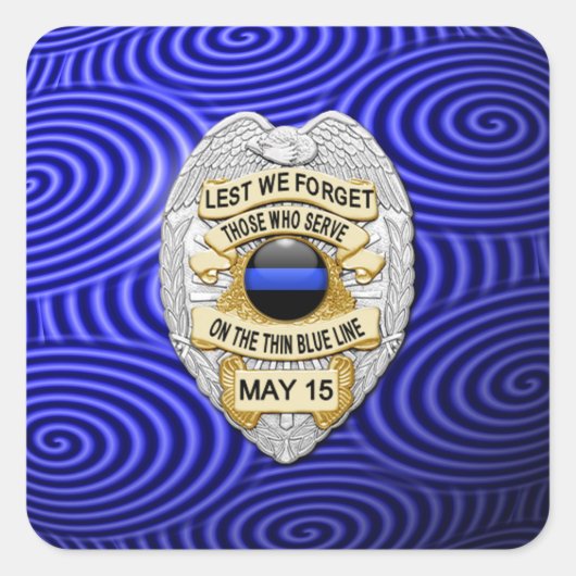 薄い青い線の1種類 スクエアシール (正面)