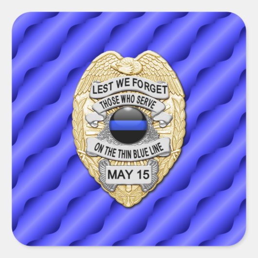 薄い青い線の1種類 スクエアシール (正面)