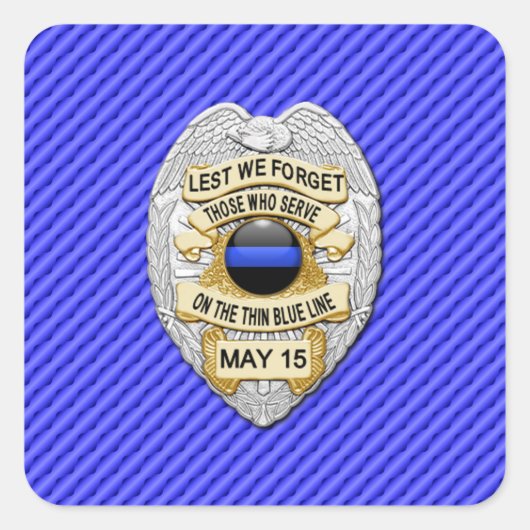 薄い青い線の1種類 スクエアシール (正面)