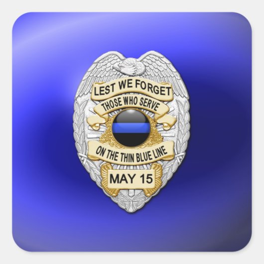 薄い青い線の1種類 スクエアシール (正面)