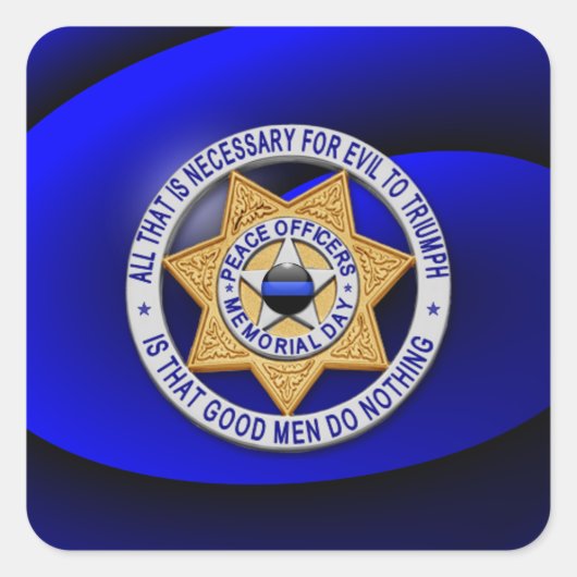 薄い青い線の1種類 スクエアシール (正面)