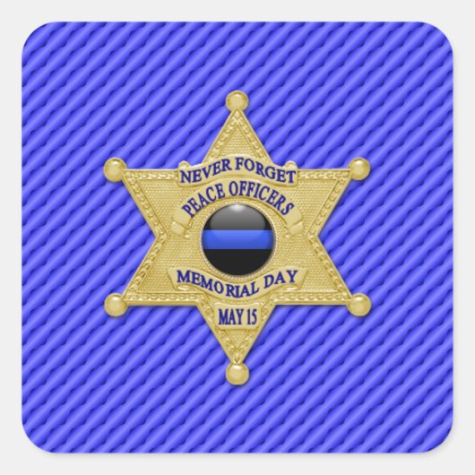 薄い青い線の1種類 スクエアシール (正面)