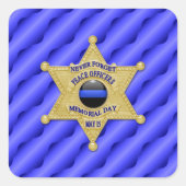 薄い青い線の1種類 スクエアシール (正面)