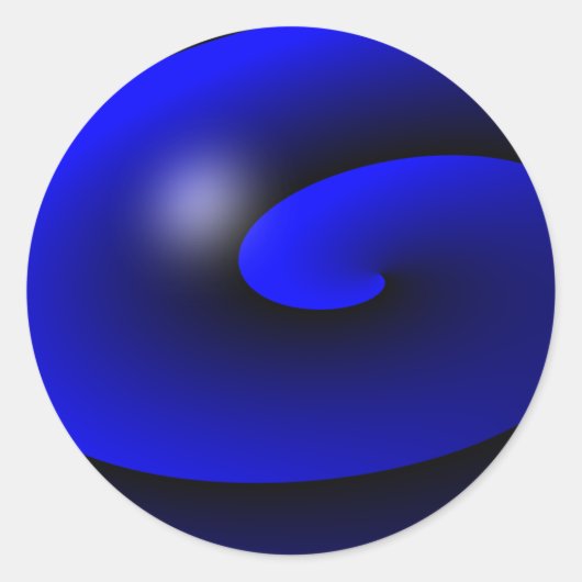 薄い青い線の1種類 ラウンドシール (正面)