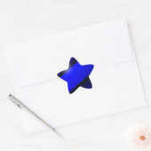 薄い青い線の1種類 星シール (封筒)