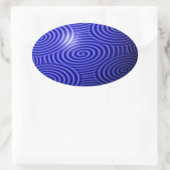 薄い青い線の1種類 楕円形シール (バッグ)