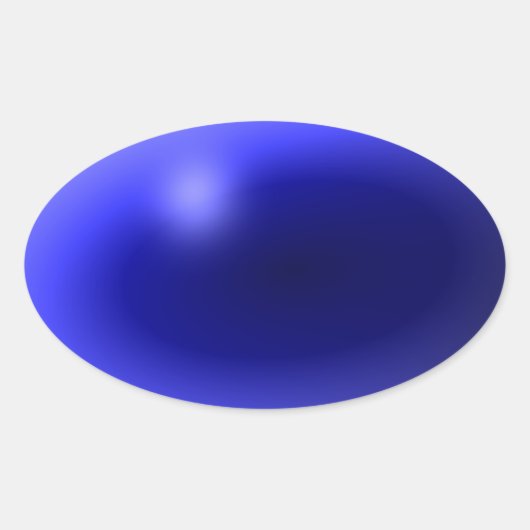 薄い青い線の1種類 楕円形シール (正面)