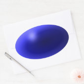 薄い青い線の1種類 楕円形シール (封筒)