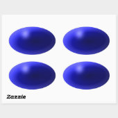 薄い青い線の1種類 楕円形シール (シート)