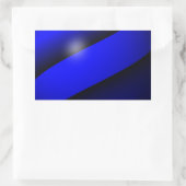 薄い青い線の1種類 長方形シール (バッグ)