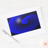 薄い青い線の1種類 長方形シール (封筒)