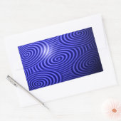 薄い青い線の1種類 長方形シール (封筒)