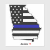 薄い青い線ジョージア州旗 シール (シート)