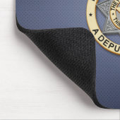 薄い青い線バッジ マウスパッド (コーナー)