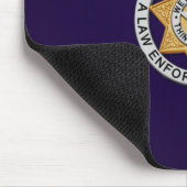 薄い青い線バッジ マウスパッド (コーナー)