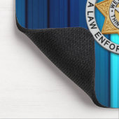 薄い青い線バッジ マウスパッド (コーナー)