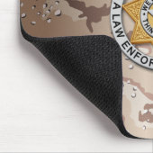 薄い青い線バッジ マウスパッド (コーナー)