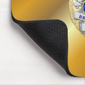 薄い青い線バッジ マウスパッド (コーナー)