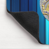 薄い青い線バッジ マウスパッド (コーナー)