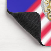 薄い青い線バッジ マウスパッド (コーナー)