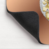 薄い青い線バッジ マウスパッド (コーナー)