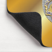 薄い青い線バッジ マウスパッド (コーナー)