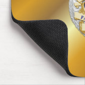 薄い青い線バッジ マウスパッド (コーナー)