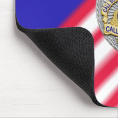 薄い青い線バッジ マウスパッド (コーナー)