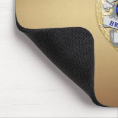 薄い青い線バッジ マウスパッド (コーナー)