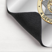 薄い青い線バッジ マウスパッド (コーナー)