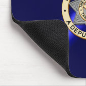 薄い青い線バッジ マウスパッド (コーナー)