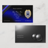 薄い青い線バッジ 名刺 (正面/裏面)