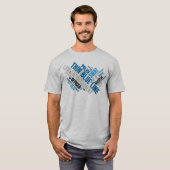 薄い青い線ワードクラウドTシャツ Tシャツ (正面フル)