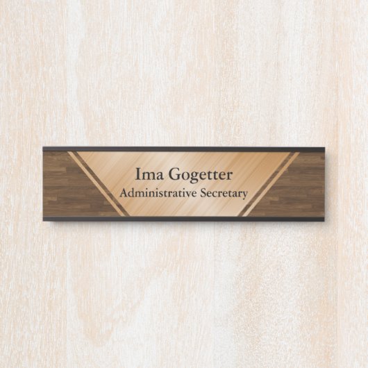 薄い青い線 – カスタム扉の看板 サインプレート (正面)