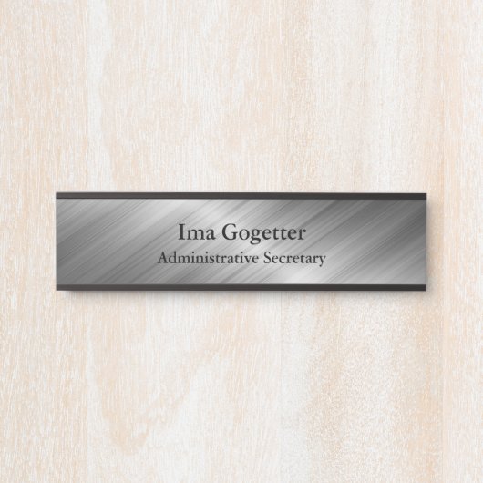 薄い青い線 – カスタム扉の看板 サインプレート (正面)