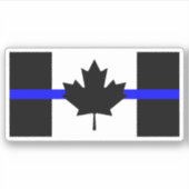薄い青い線 – カナダ版 シール (正面)