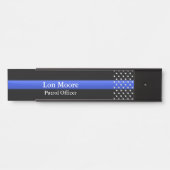 薄い青い線 – 星 サインプレート (正面)