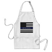 薄い青い線 – 米国国旗 スタンダードエプロン (正面)