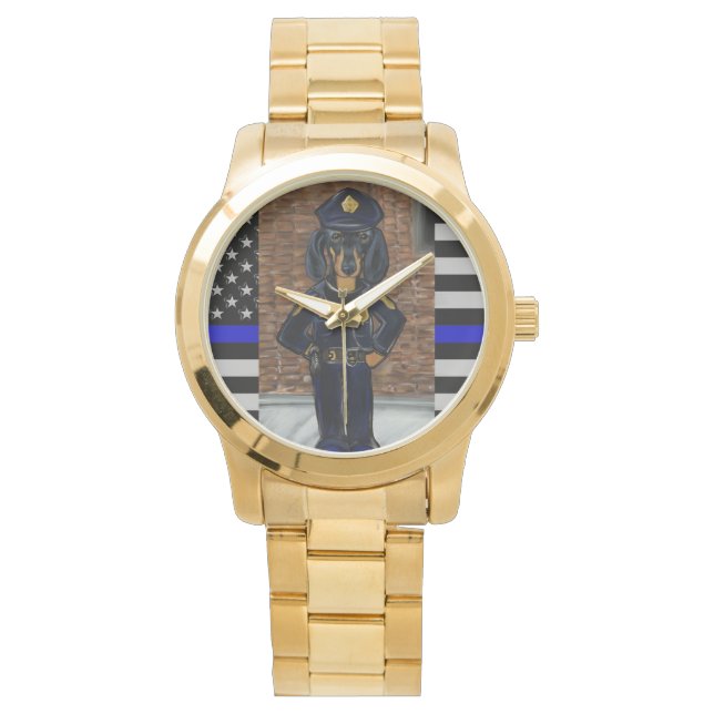 薄い青い線 腕時計 (正面)