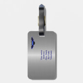 薄い青い線 – 航空警察:上から正義 ラゲッジタグ (裏面縦)