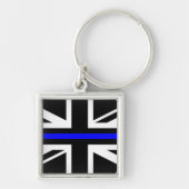 薄い青い線 – 英国 キーホルダー (正面)