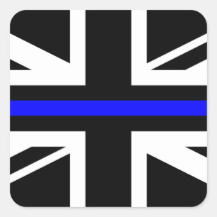 薄い青い線 – 英国 スクエアシール