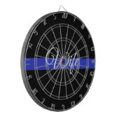 薄い青い線：警察の妻 ダーツボード (正面左)