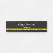 薄い青い線 – 警察の犯罪現場テープ サインプレート (正面)