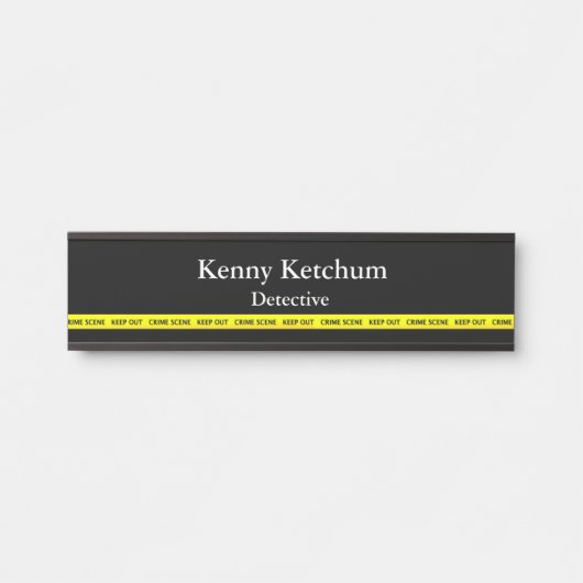 薄い青い線 – 警察の犯罪現場テープ サインプレート (正面)