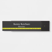 薄い青い線 – 警察の犯罪現場テープ サインプレート (正面)