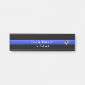 薄い青い線 – 警察大佐ランクのドアサイン サインプレート (正面)