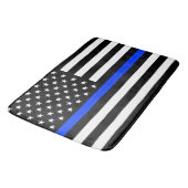 薄い青い線 警察旗 バスマット (アングル)