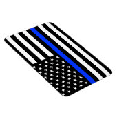 薄い青い線 警察旗 マグネット (右側)