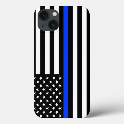 薄い青い線 警察旗 Case-Mate iPhoneケース (裏面)